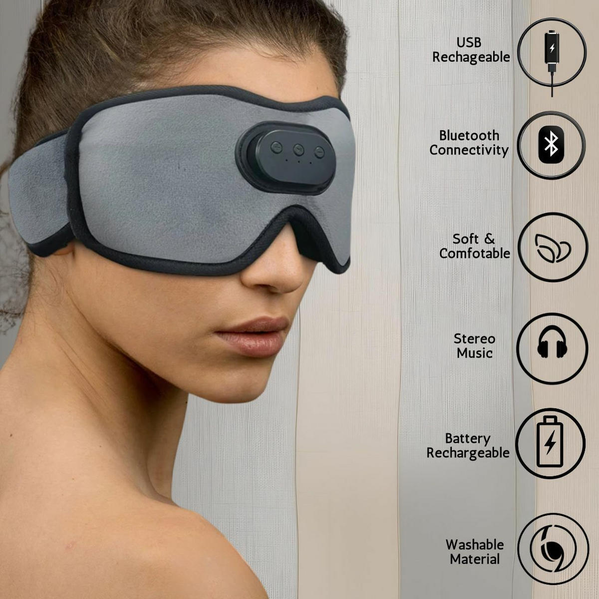 Bluetooth Sleeping Headphones Eye Mask