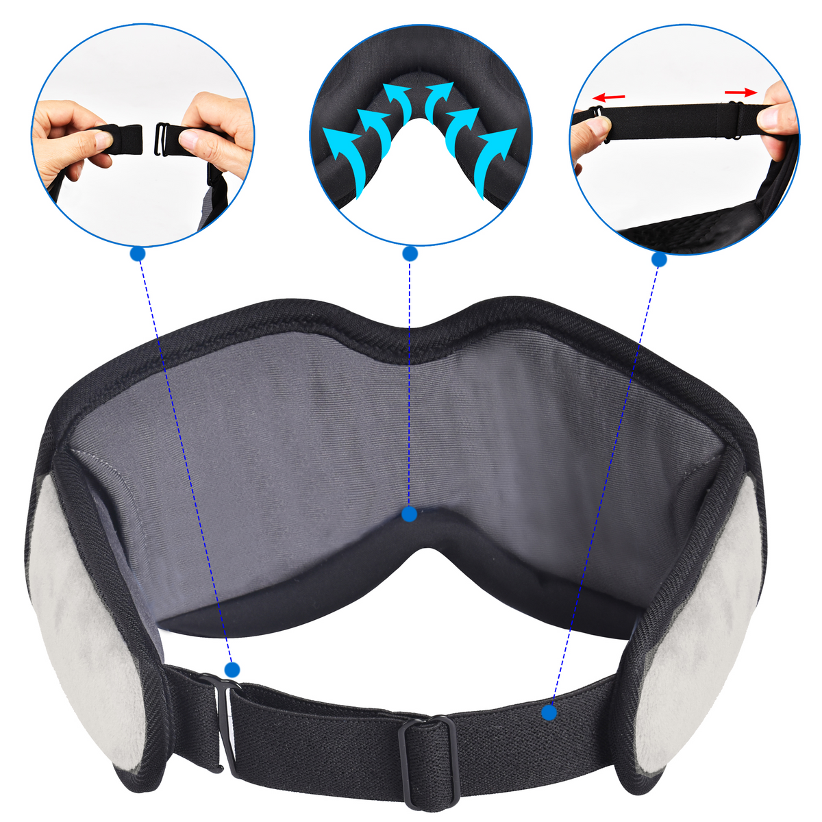 Bluetooth Sleeping Headphones Eye Mask
